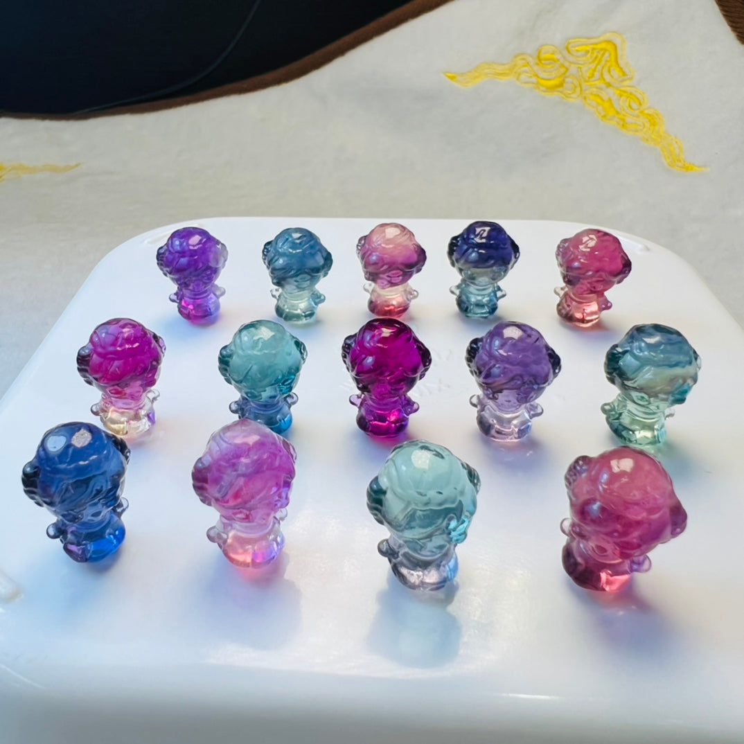 Mini Fluorite Princess Anna Carving crystal carving