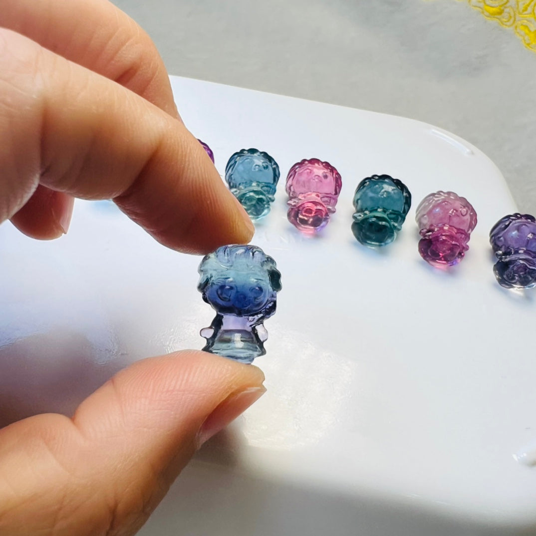 Mini Fluorite Princess Elsa Carving crystal carving