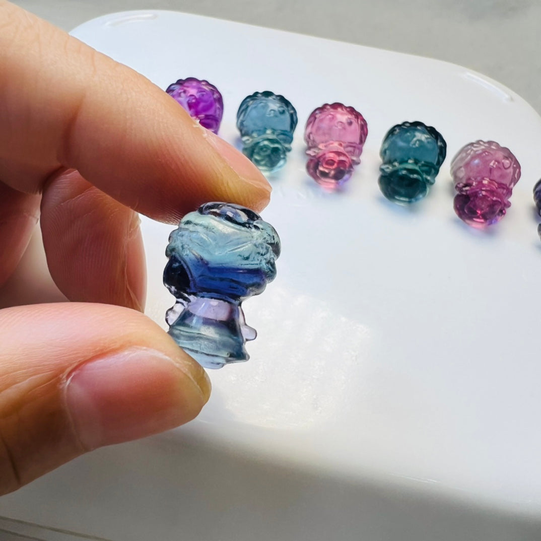 Mini Fluorite Princess Elsa Carving crystal carving