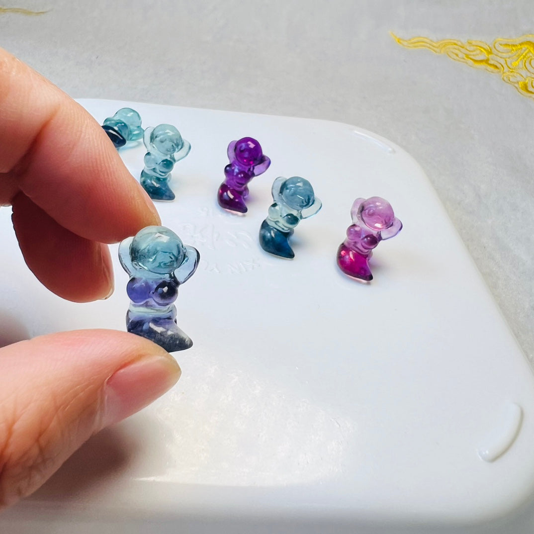 Mini Fluorite Mermaid Carving crystal carving