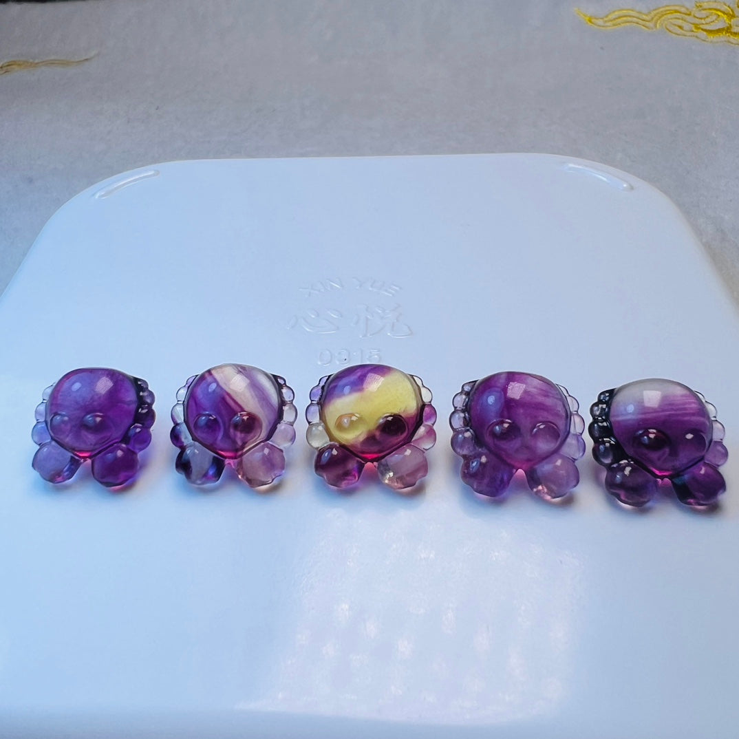 Mini Fluorite Crab Carving crystal carving