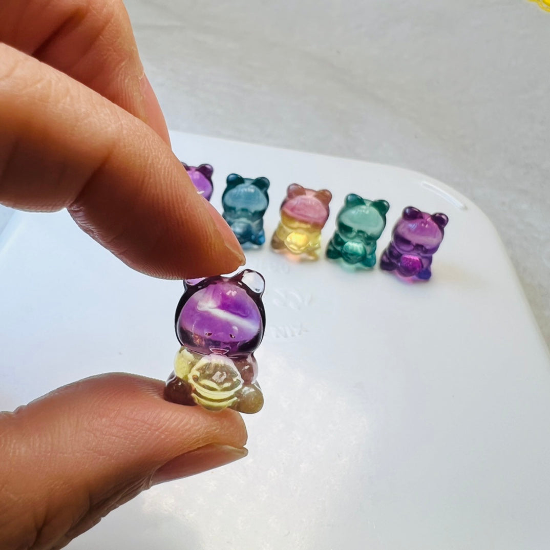 Mini Fluorite Popcorn popper Carving crystal carving