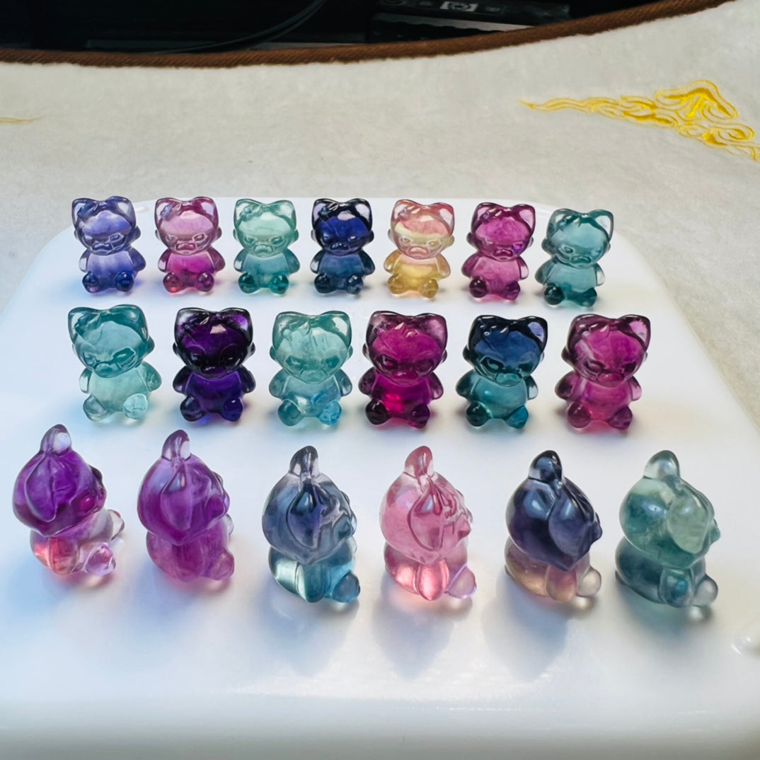 Mini Fluorite LinaBell Carving crystal carving