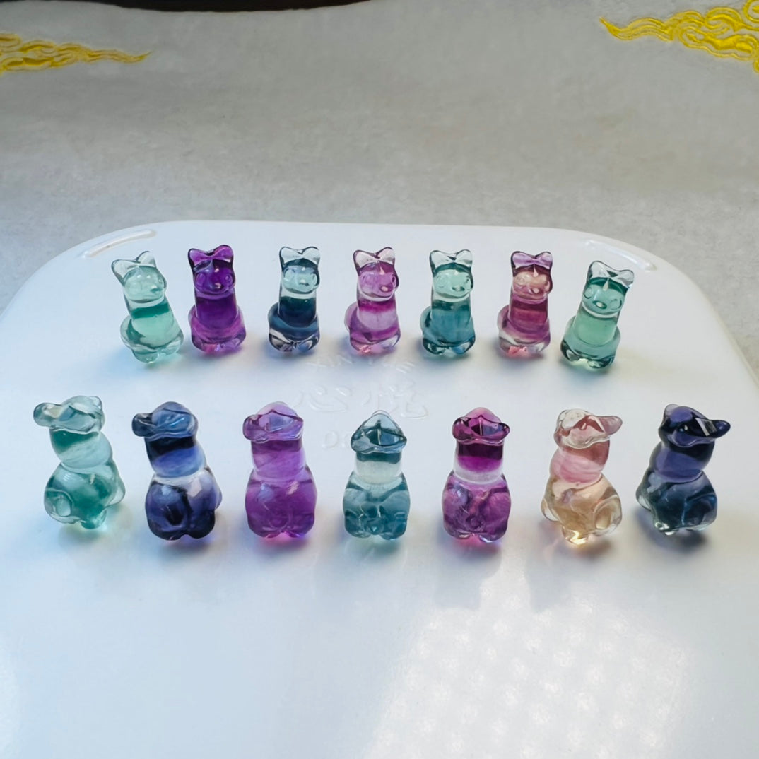 Mini Fluorite Alpaca Carving crystal carving