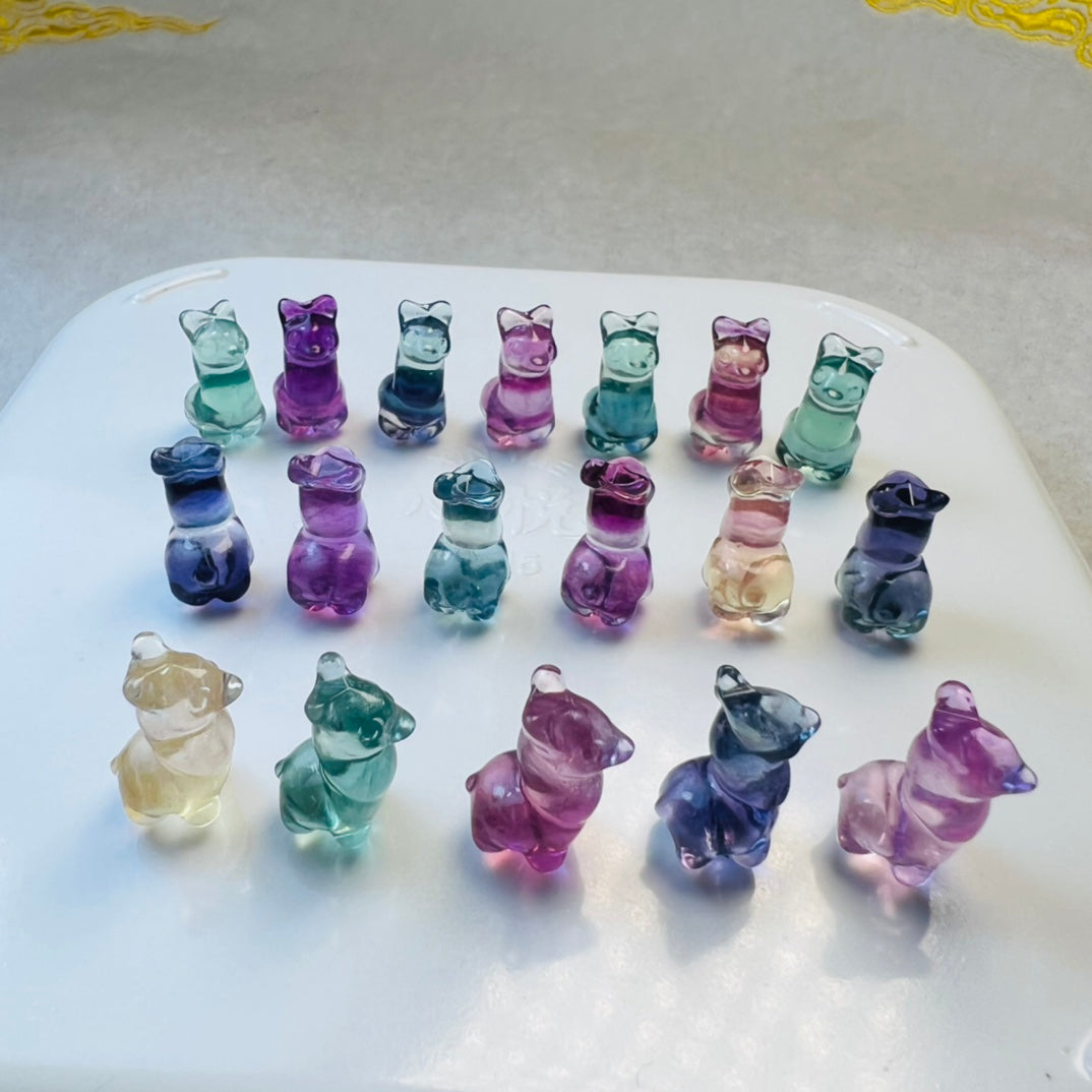 Mini Fluorite Alpaca Carving crystal carving