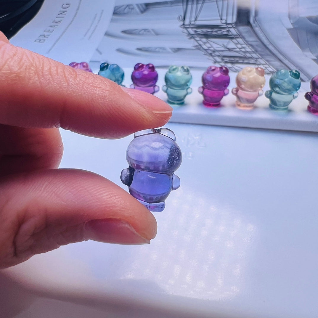 Mini Fluorite Sanrio Keroppi Carving crystal carving