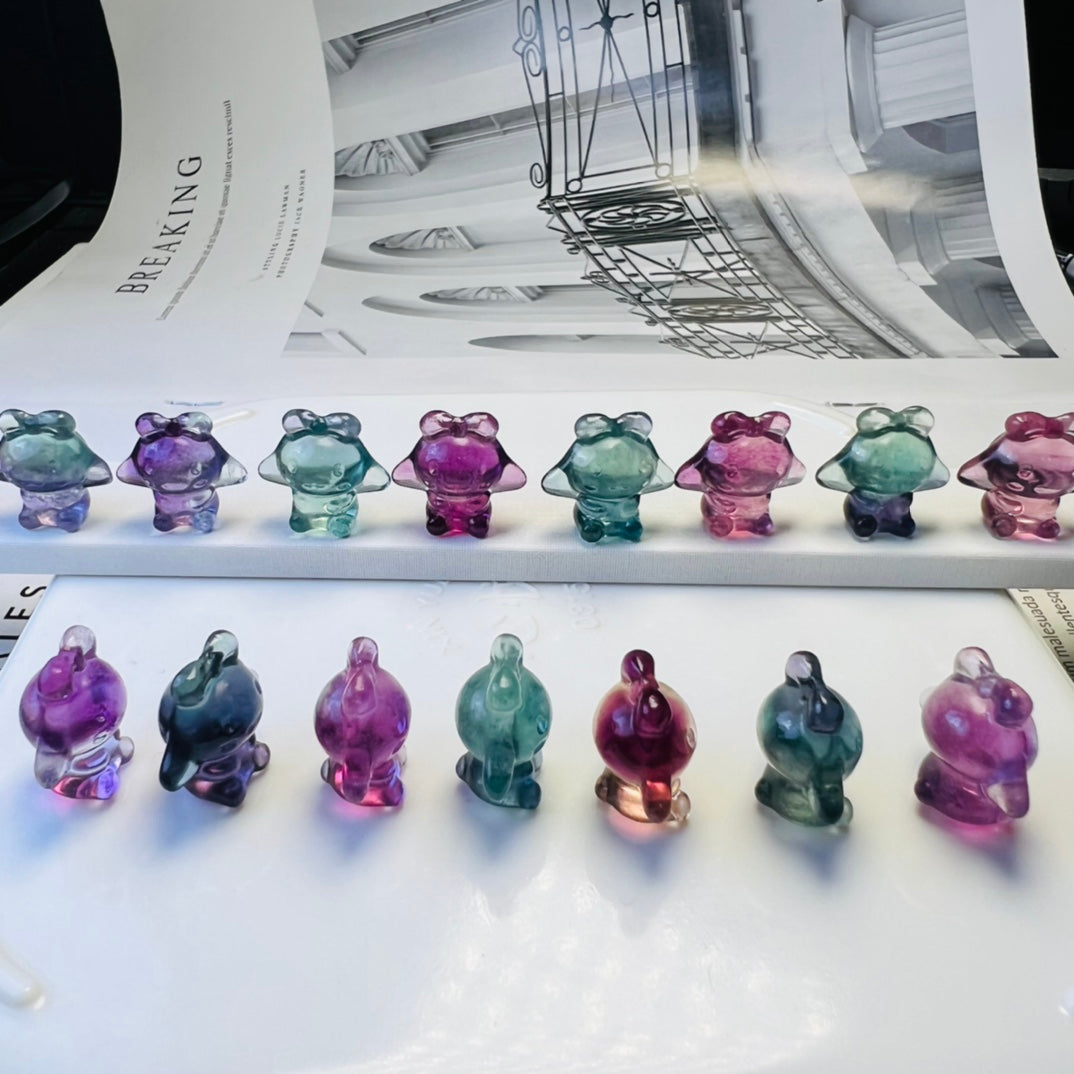 Mini Fluorite Sanrio Cinnamoroll Carving crystal carving