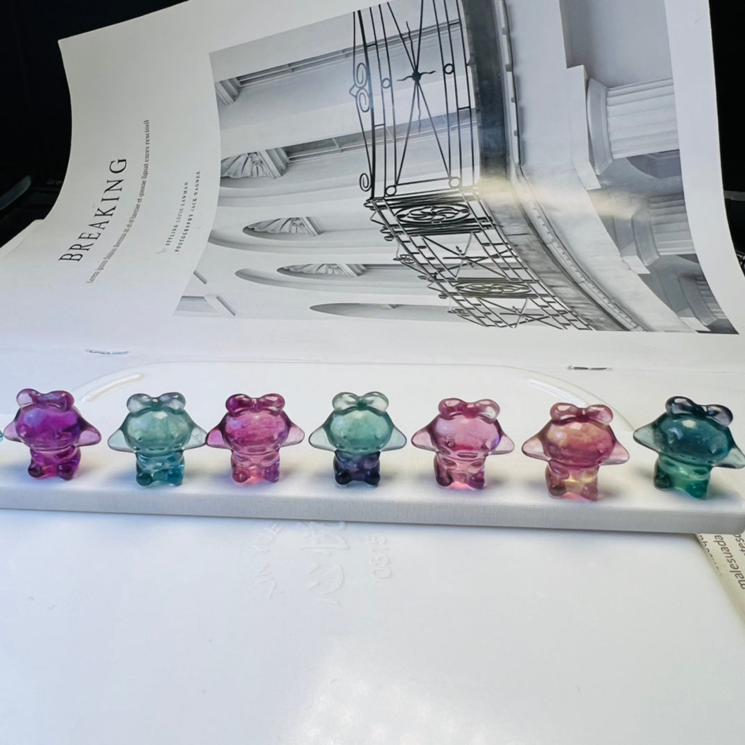 Mini Fluorite Sanrio Cinnamoroll Carving crystal carving