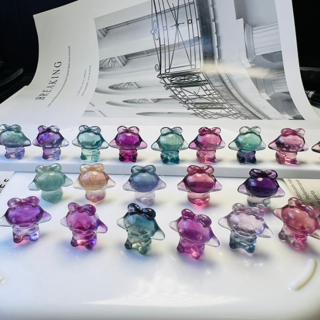 Mini Fluorite Sanrio Cinnamoroll Carving crystal carving