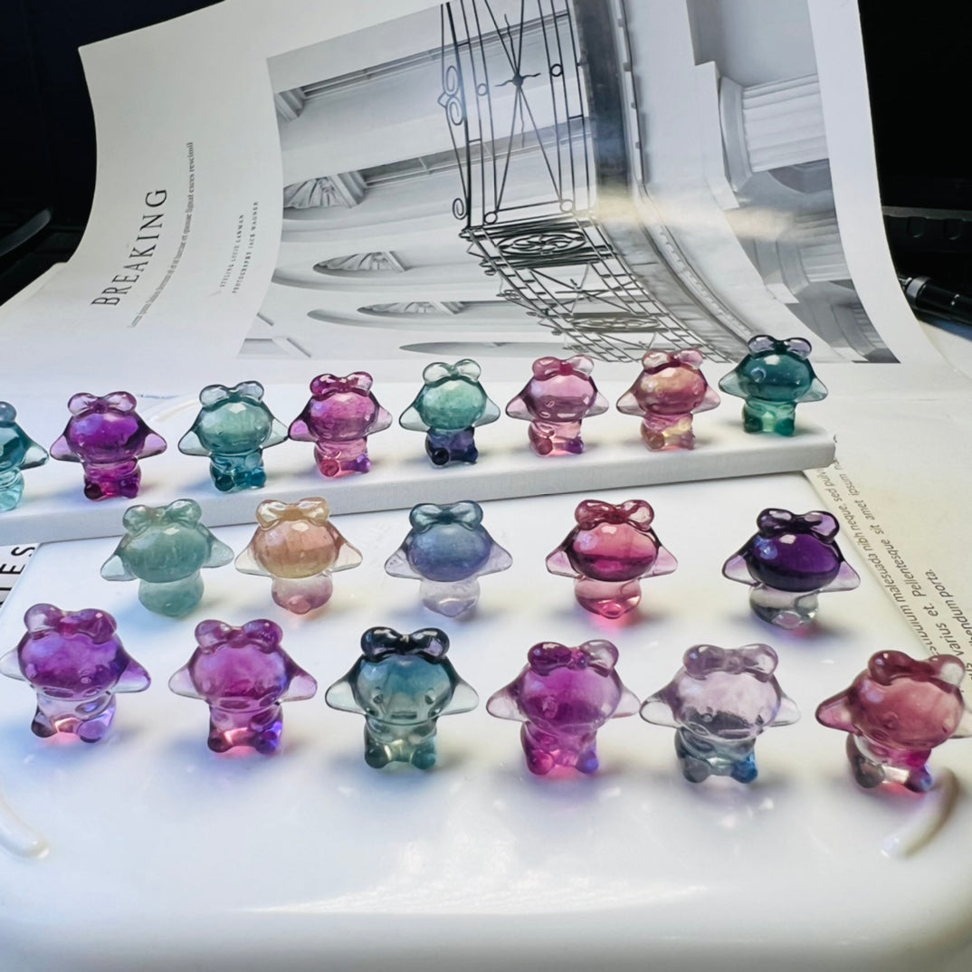 Mini Fluorite Sanrio Cinnamoroll Carving crystal carving