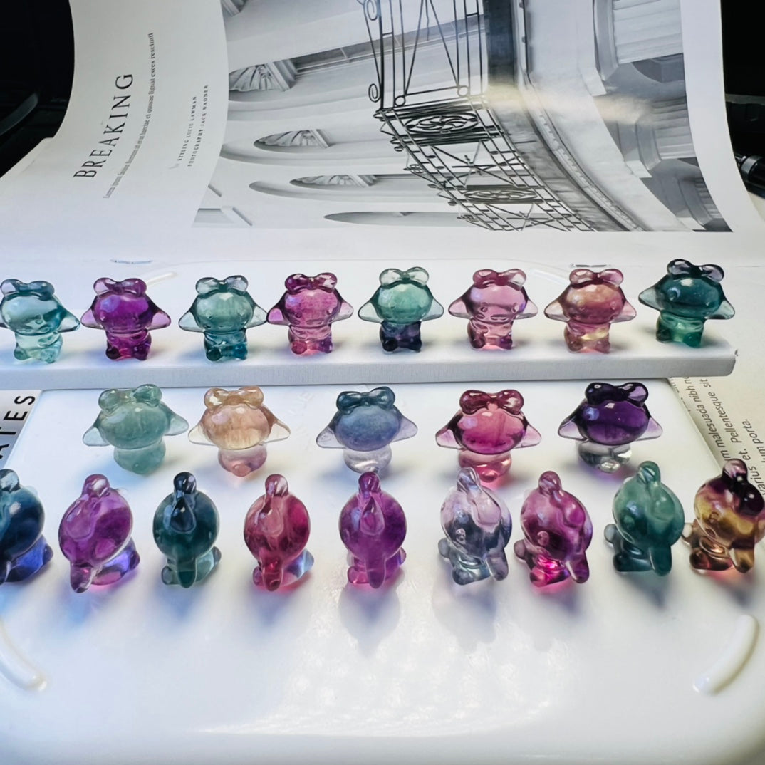 Mini Fluorite Sanrio Cinnamoroll Carving crystal carving