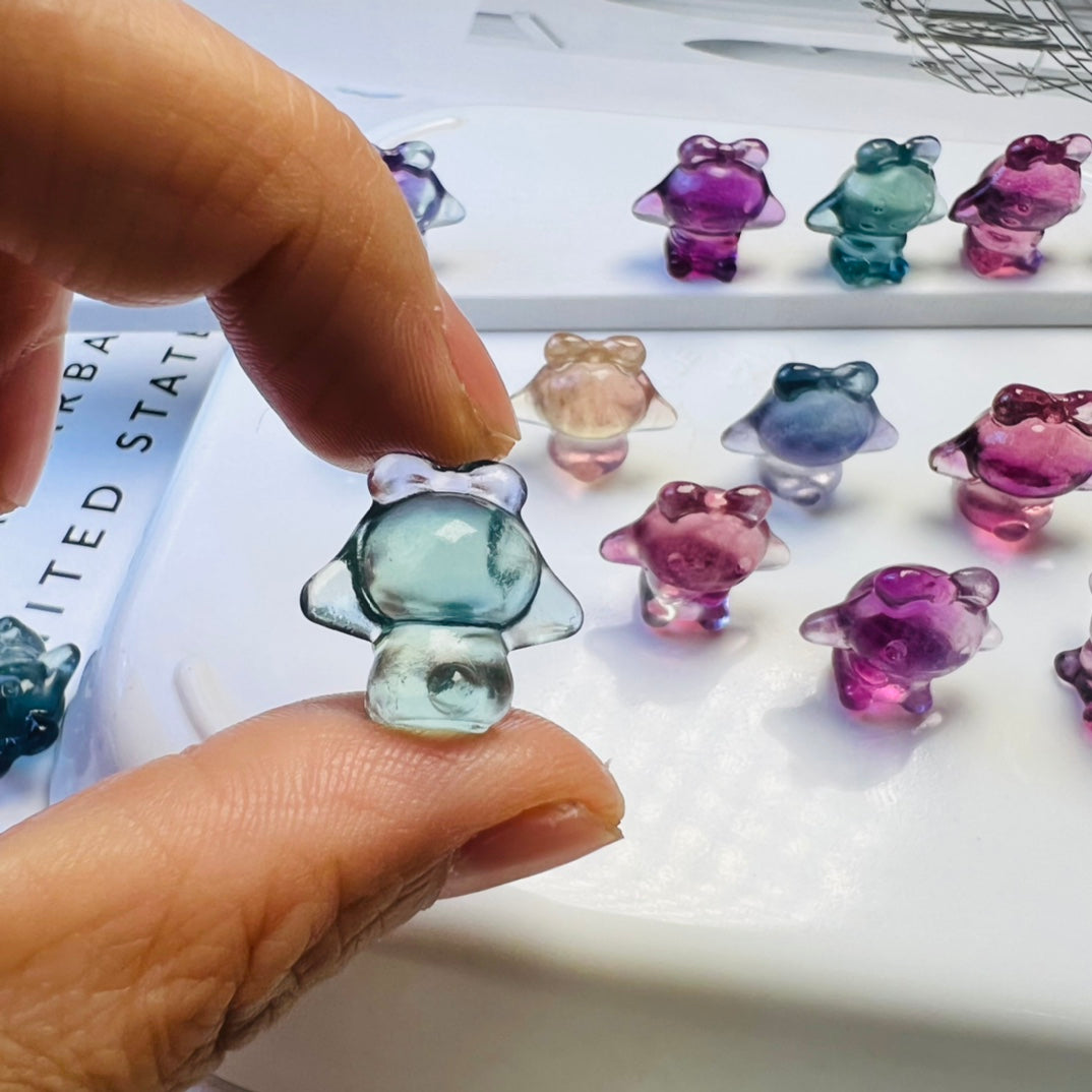 Mini Fluorite Sanrio Cinnamoroll Carving crystal carving