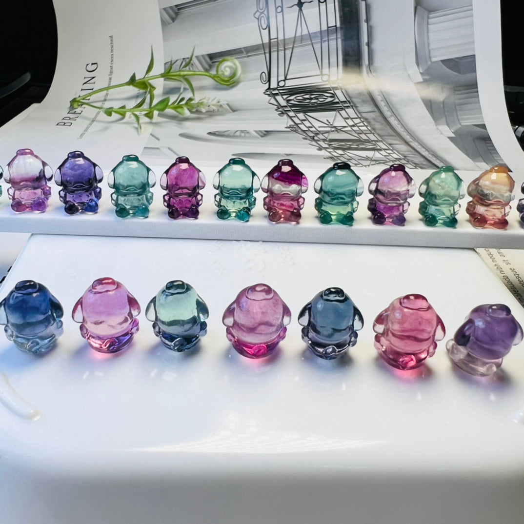 Mini Fluorite Sanrio Pochacco Carving crystal carving