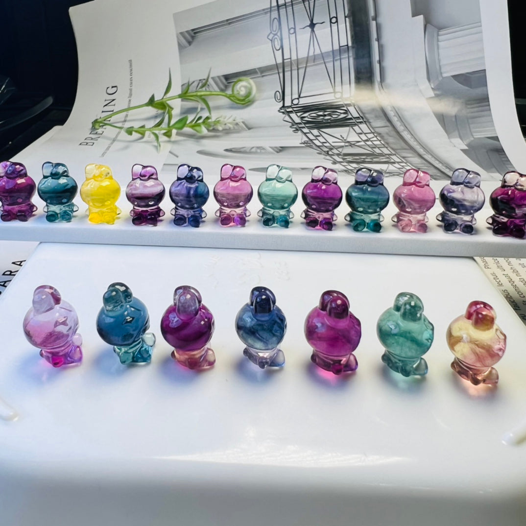 Mini Fluorite Sanrio Melody Carving crystal carving