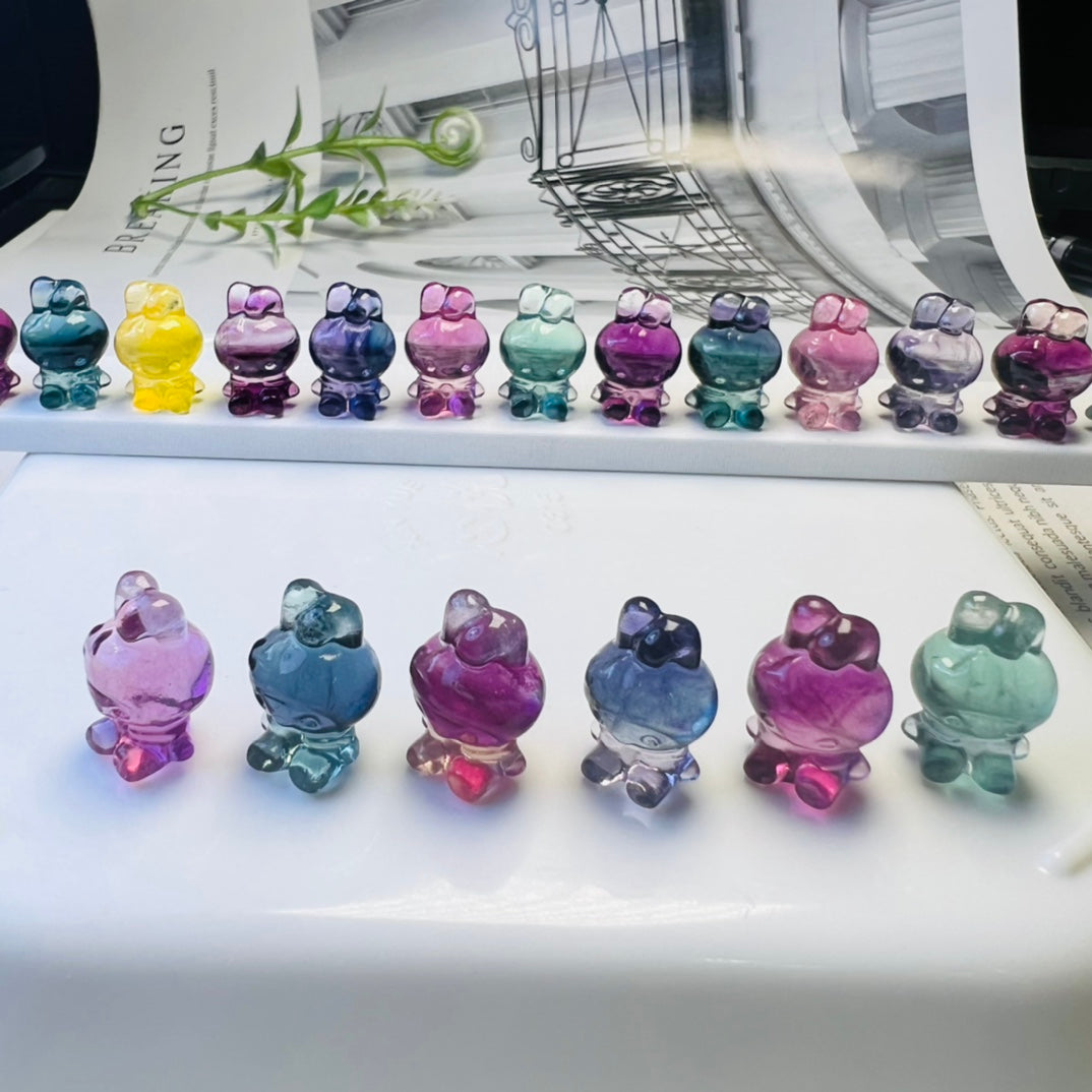 Mini Fluorite Sanrio Melody Carving crystal carving