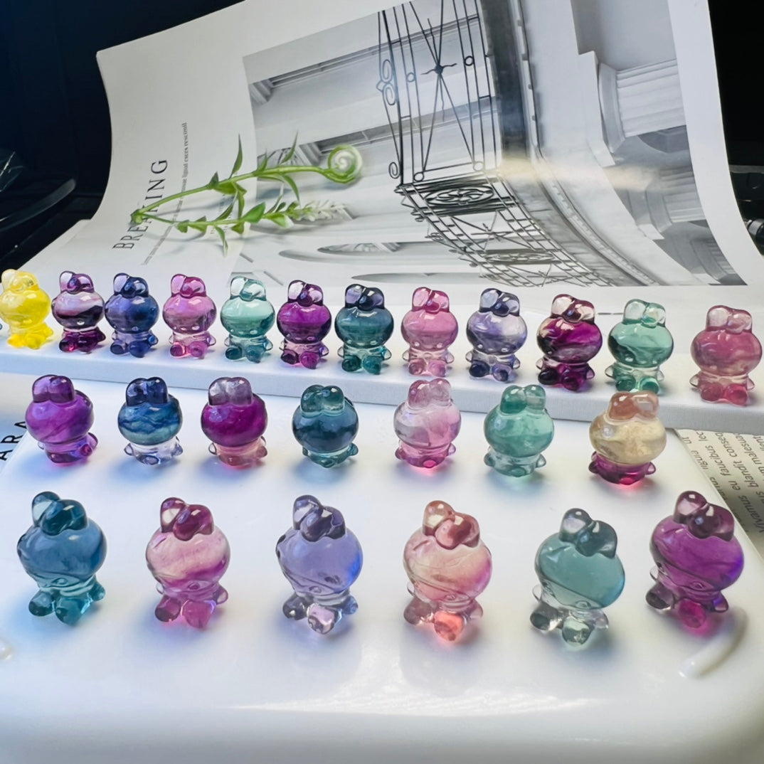 Mini Fluorite Sanrio Melody Carving crystal carving