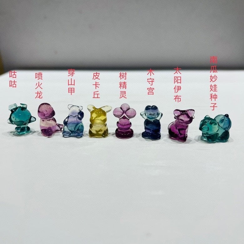 Mini Fluorite Pokémon Carving crystal carving