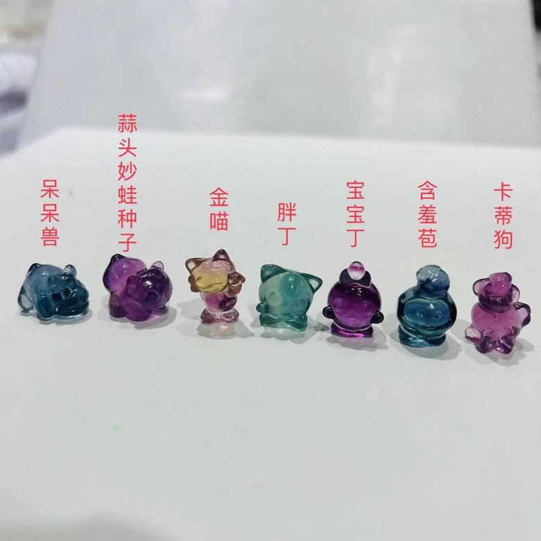 Mini Fluorite Pokémon Carving crystal carving