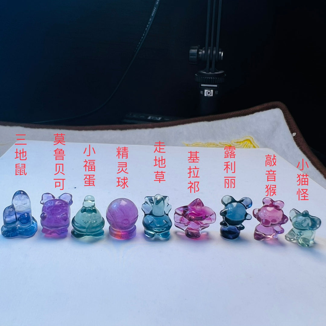 Mini Fluorite Pokémon Carving crystal carving