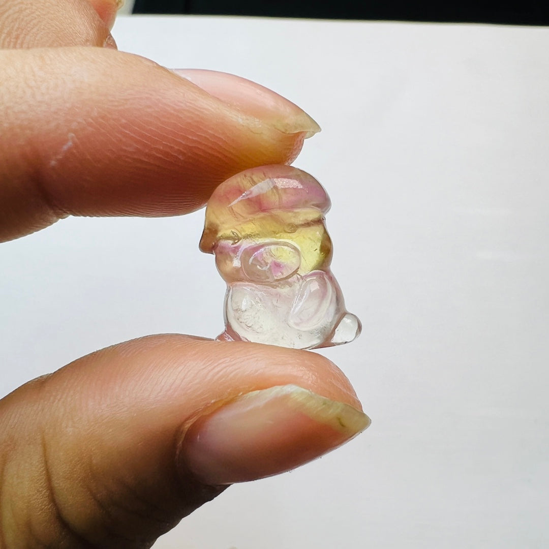 Mini Fluorite McDull Carving crystal carving