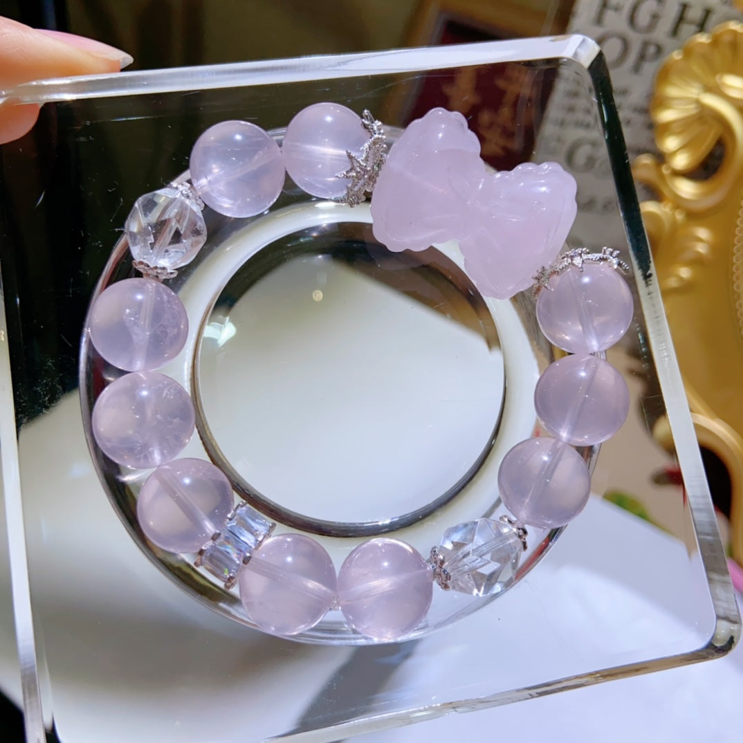 High-quality Natural Rose Quartz Bracelet bracelet Original Design Bracelet