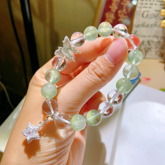 High-quality Natural Prehnite Bracelet bracelet Original Design Bracelet