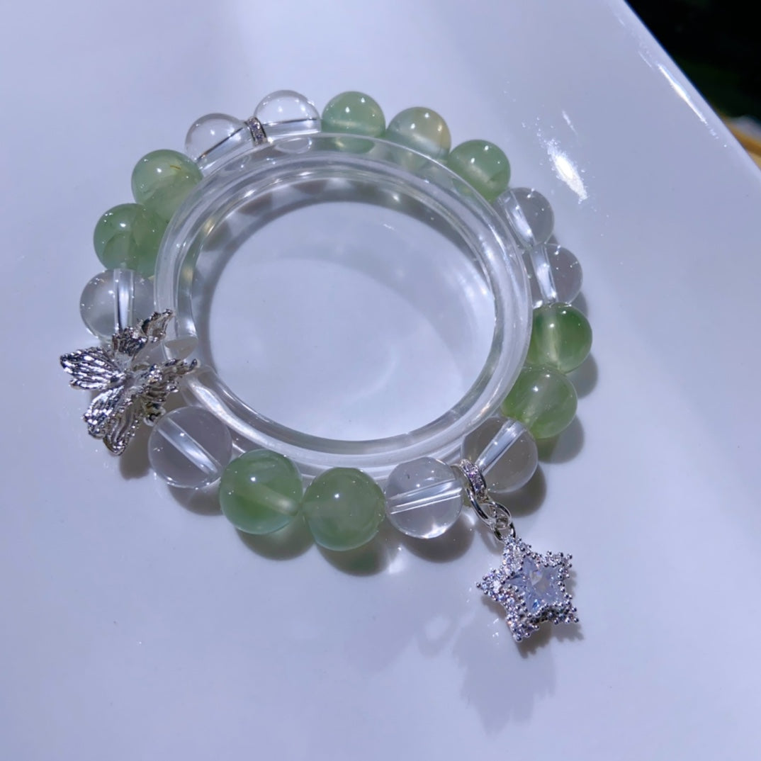 High-quality Natural Prehnite Bracelet bracelet Original Design Bracelet