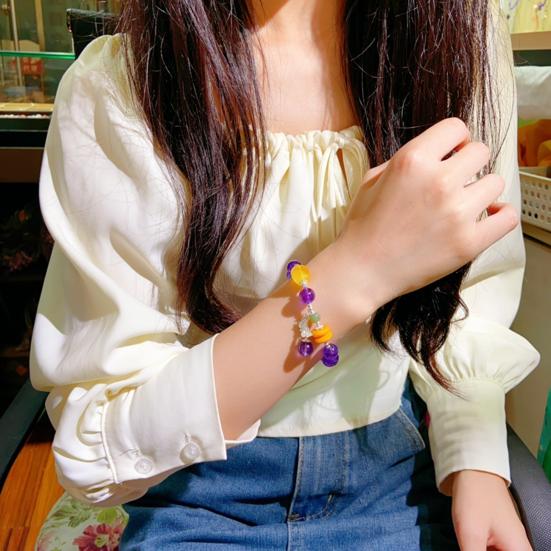 High-quality Natural Amethyst Bracelet bracelet Original Design Bracelet