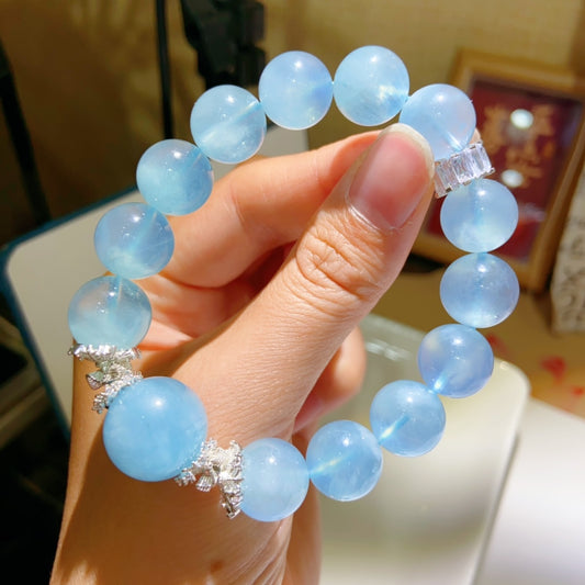 High-quality Natural Aquamarine Bracelet Original Design Bracelet