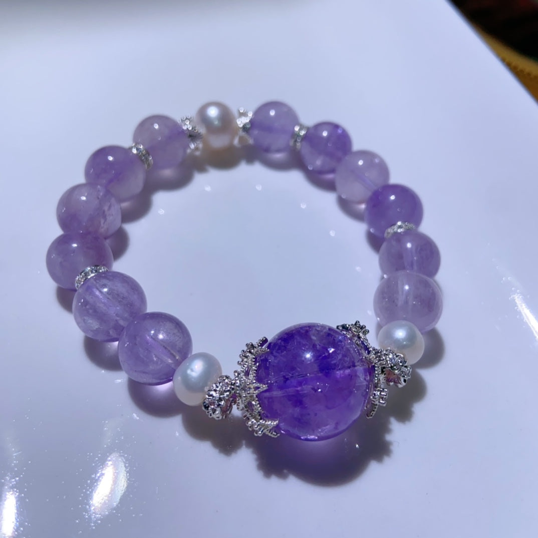 High-quality Natural Lavender Amethyst Bracelet Original Design Bracelet