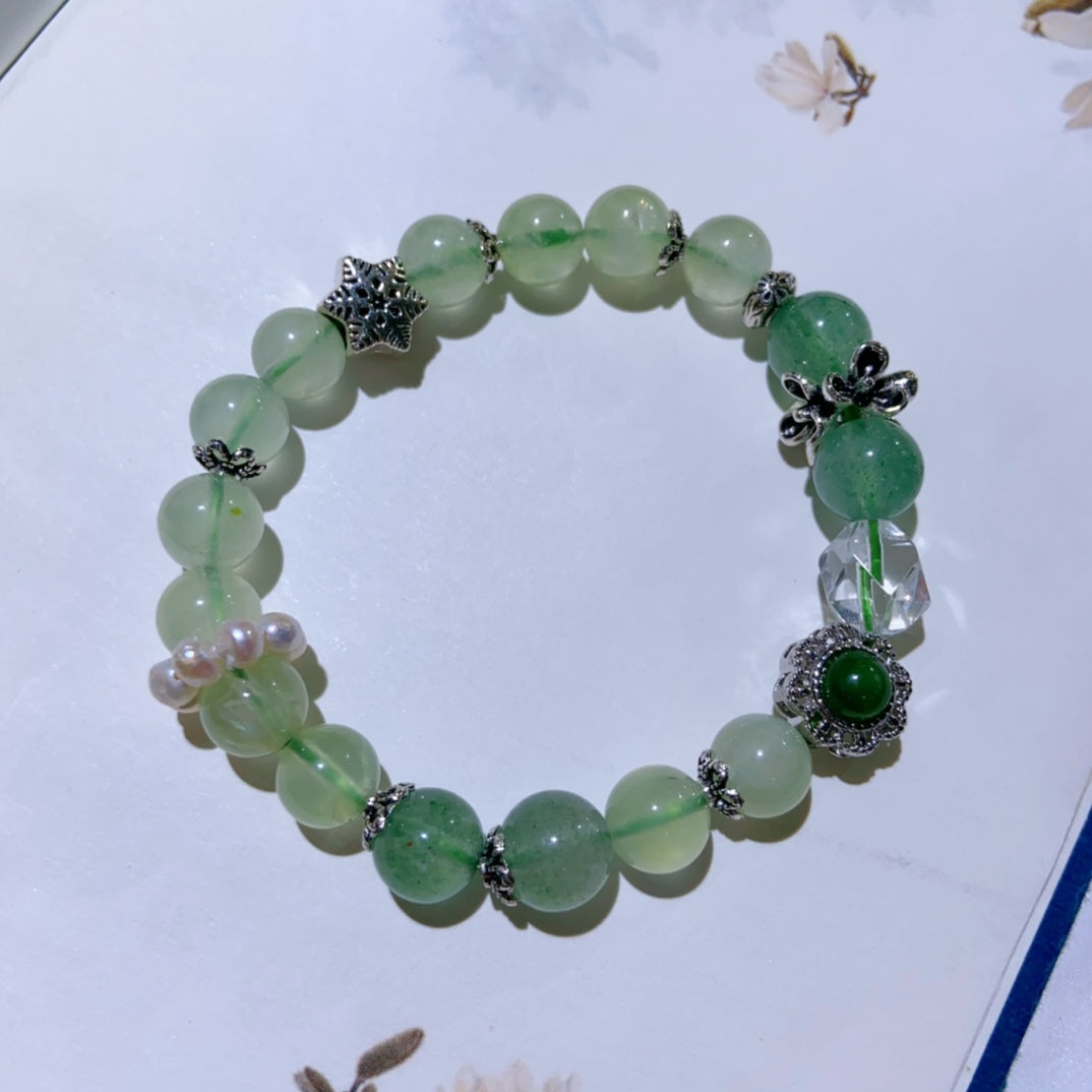 High-quality Natural Prehnite Bracelet Original Design Bracelet