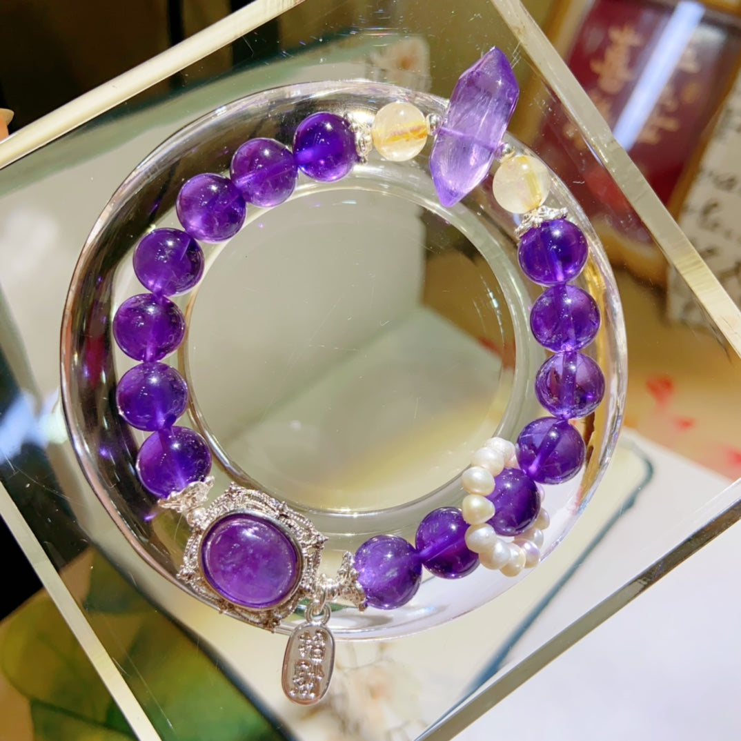 High-quality Natural Amethyst Bracelet Original Design Bracelet