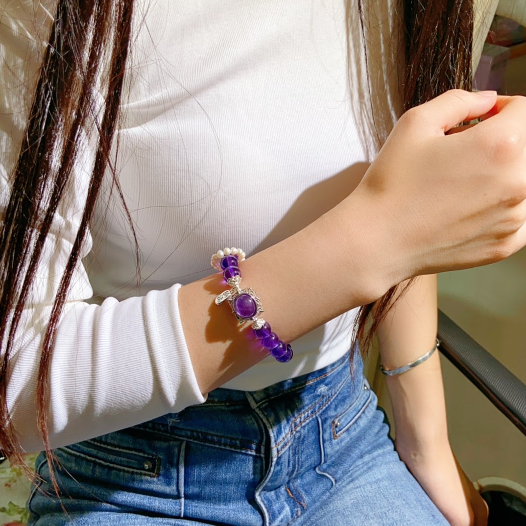 High-quality Natural Amethyst Bracelet Original Design Bracelet