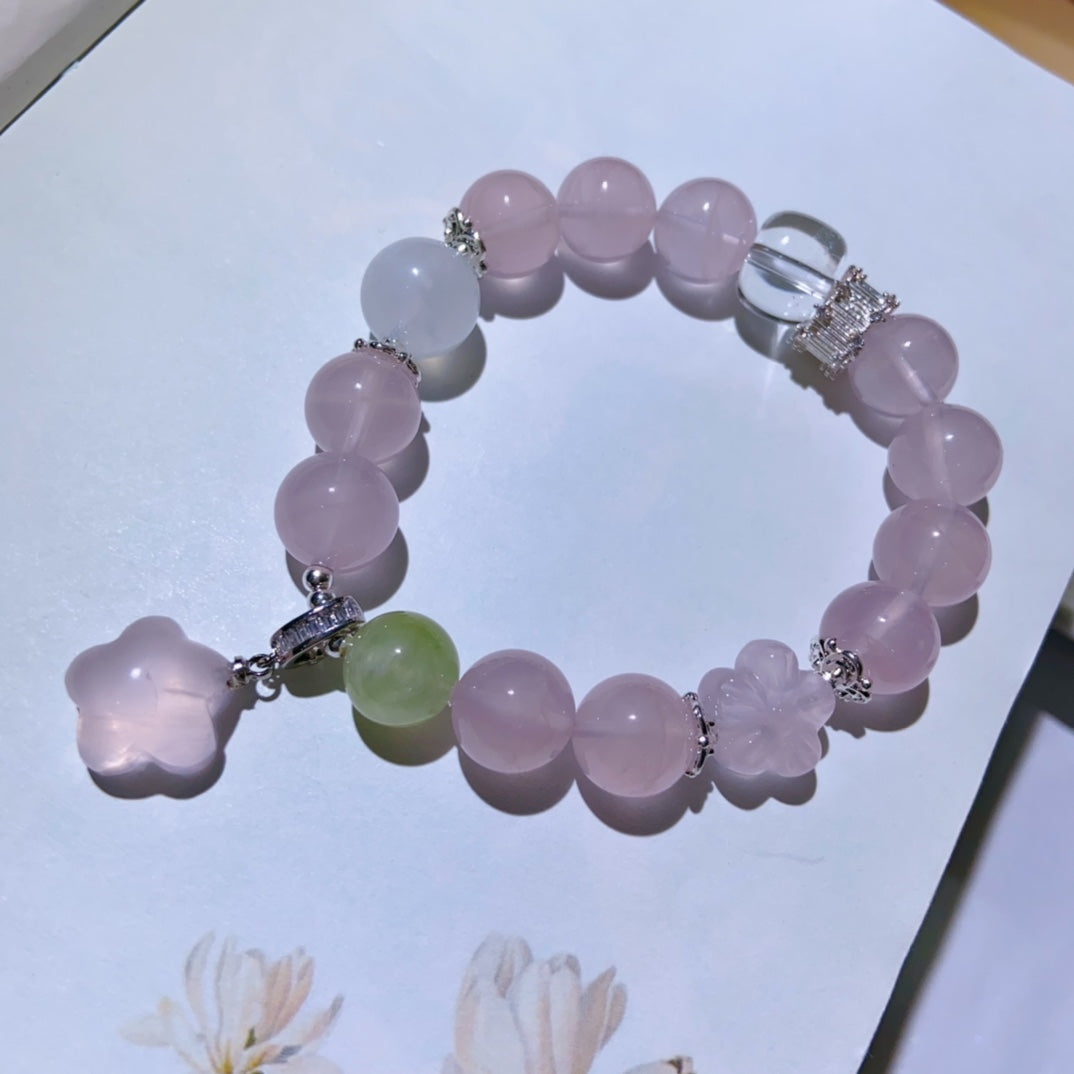 High-quality Natural Rose Quartz bracelet Original Design Bracelet