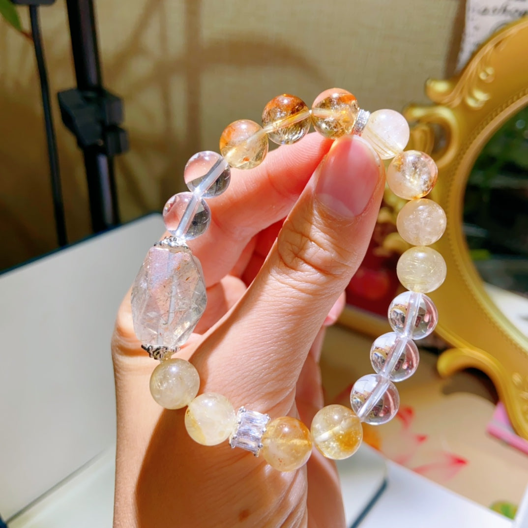 High-quality Natural Yellow Citrine Bracelet Original Design Bracelet