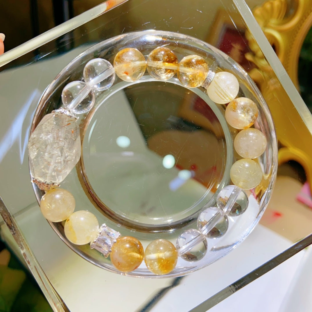 High-quality Natural Yellow Citrine Bracelet Original Design Bracelet