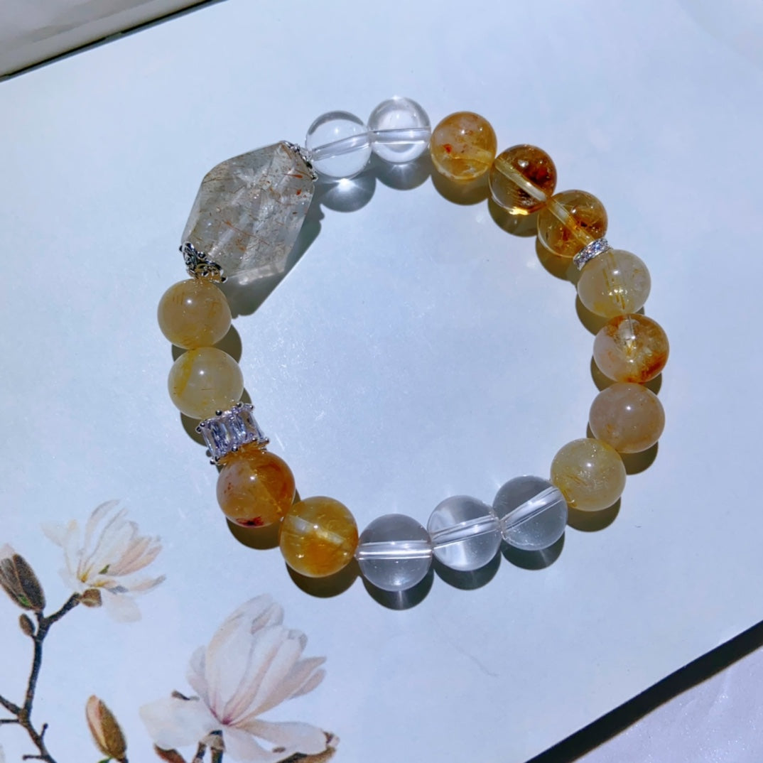 High-quality Natural Yellow Citrine Bracelet Original Design Bracelet